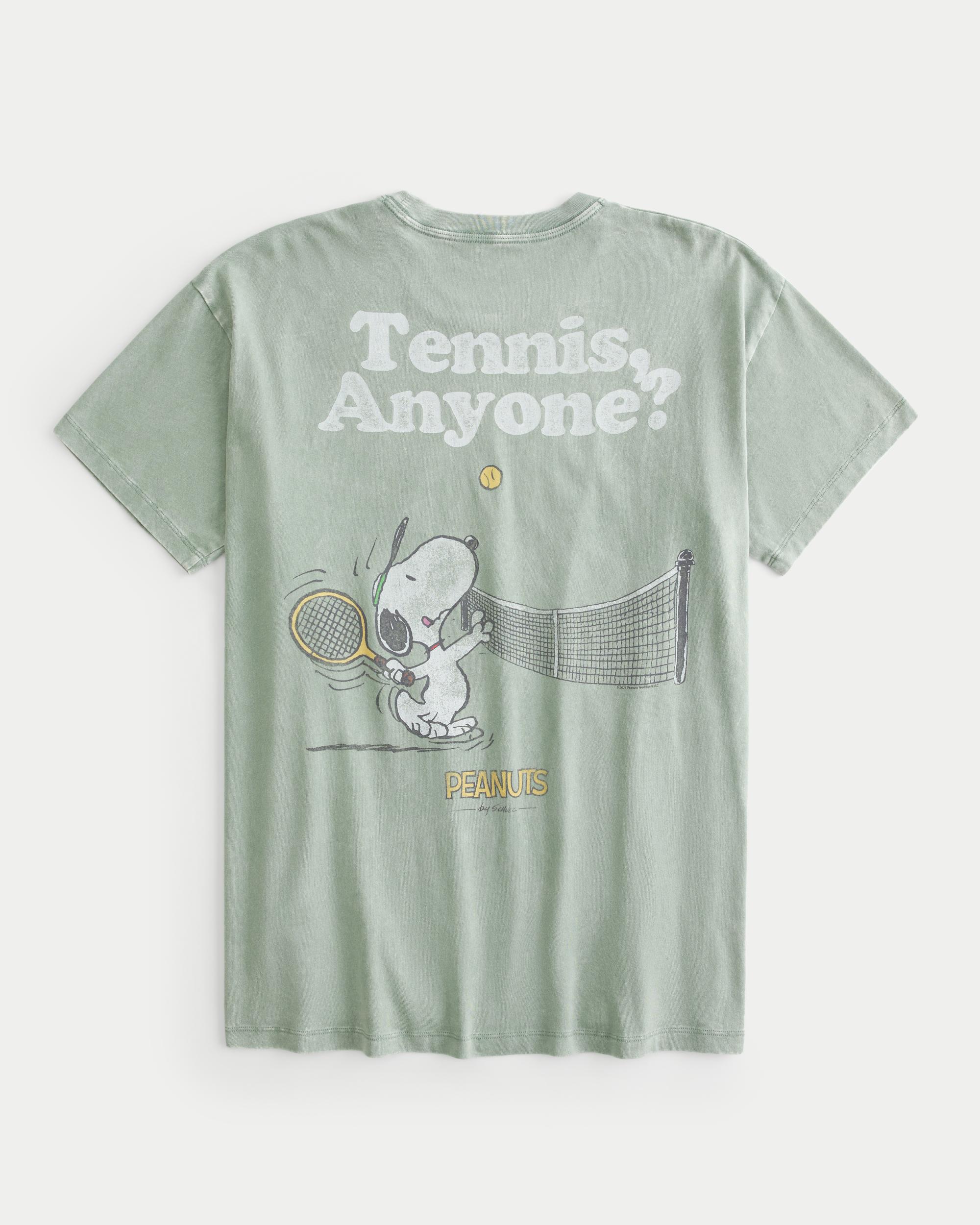 Oversized Peanuts Tennis Graphic Tee Product Image