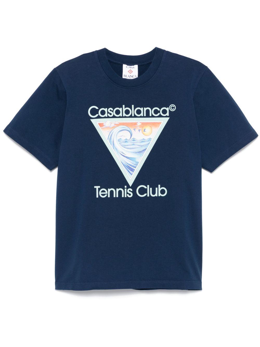 CASABLANCA Men's Tennis Club Icon Printed T-shirt In Blue Product Image