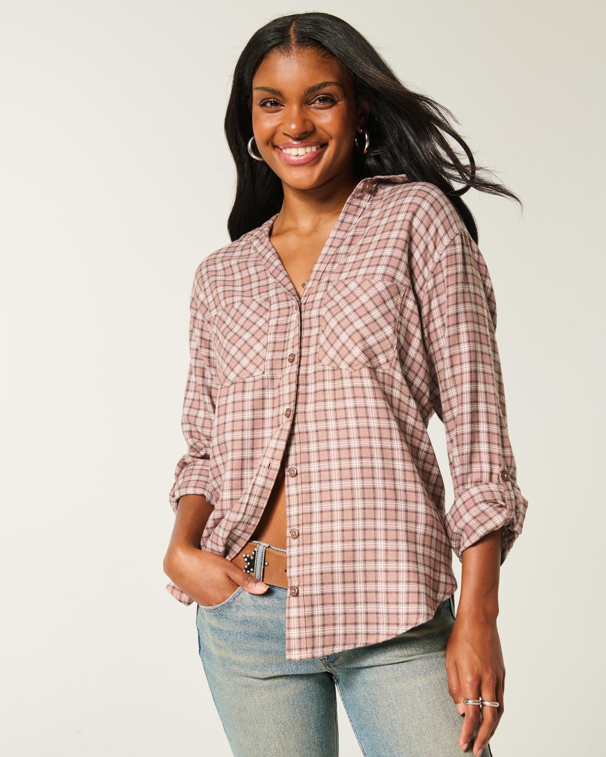 Oversized Flannel Shirt Product Image
