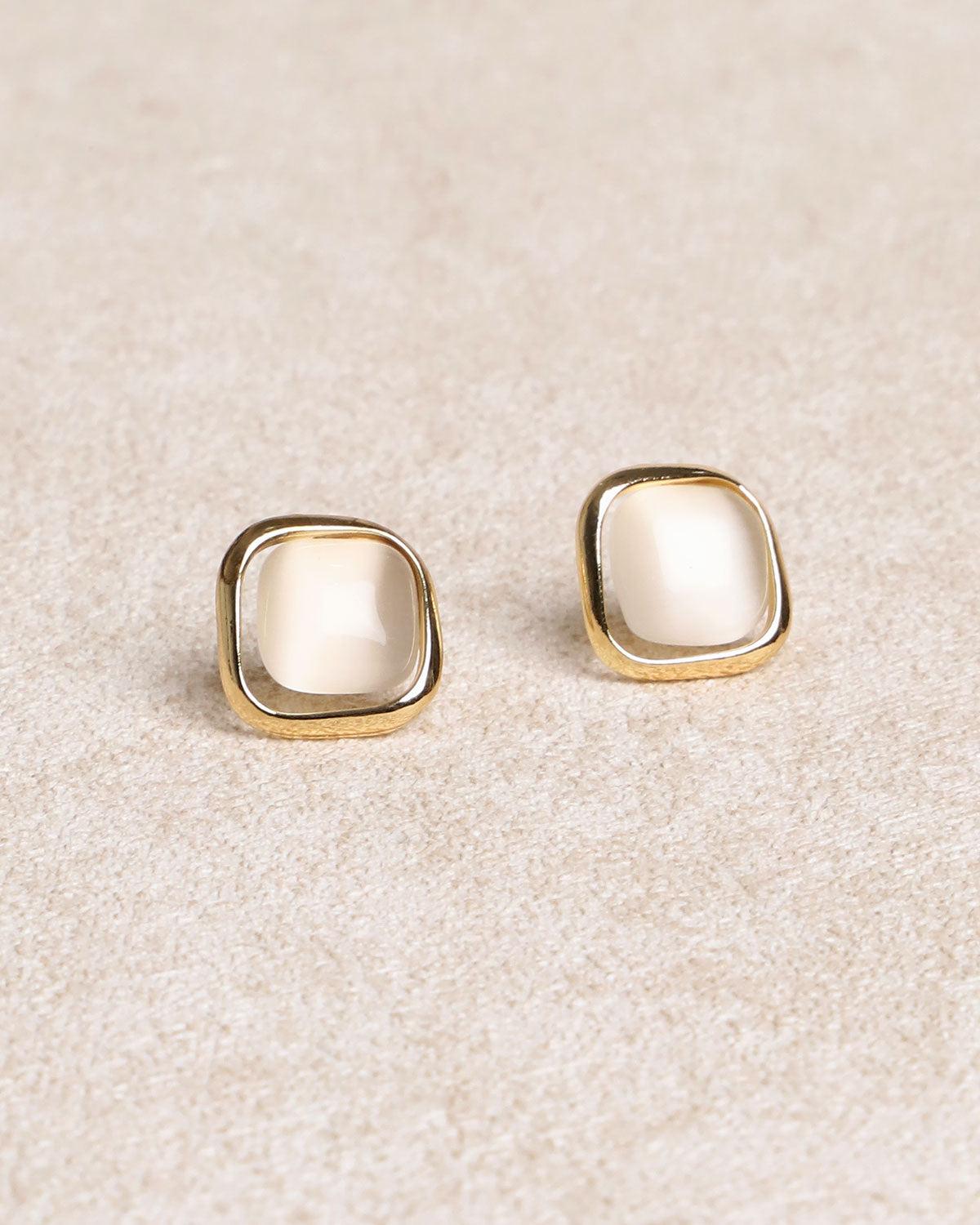 Gold Opal Earrings Product Image