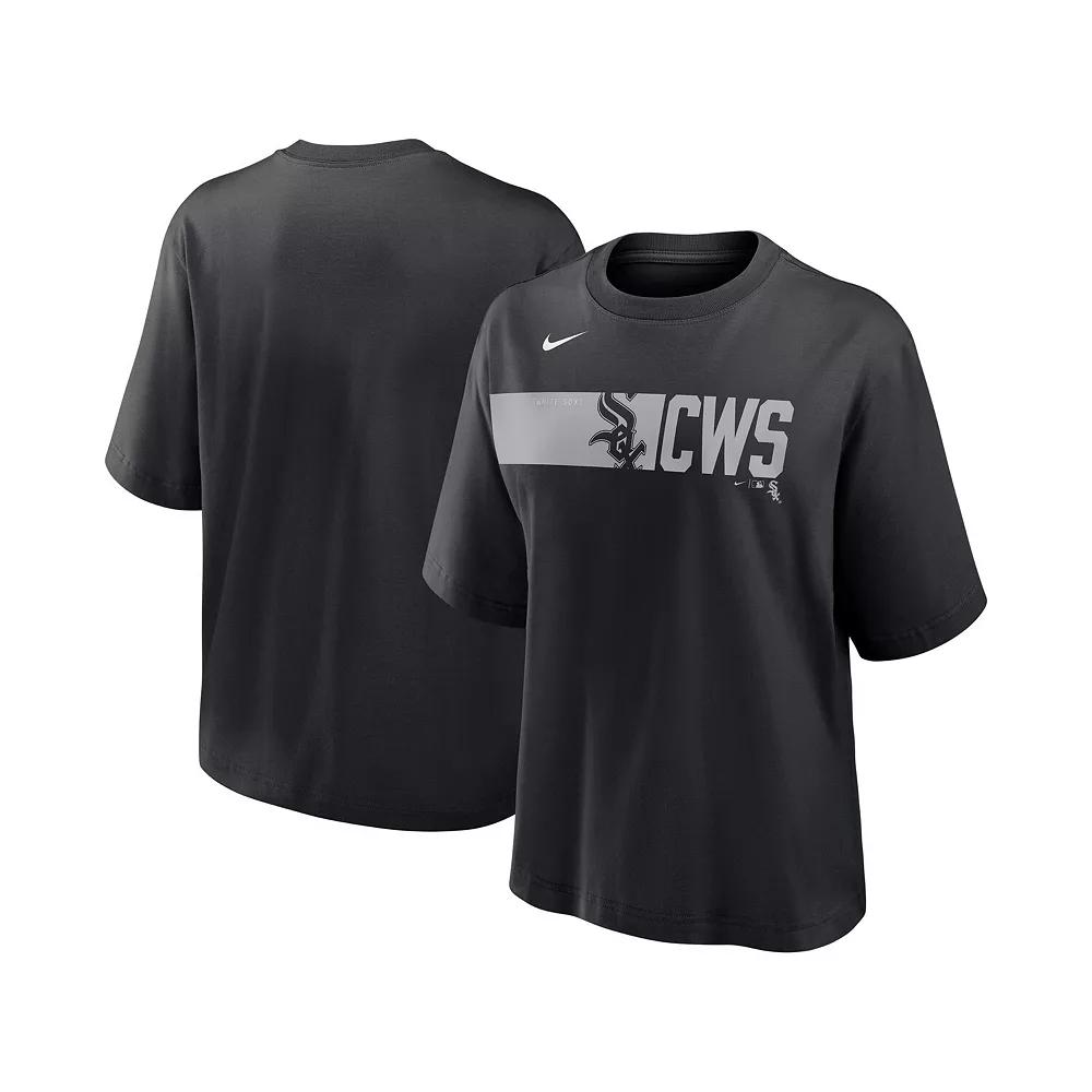 Women's Nike Black Chicago White Sox Team Knockout Boxy T-Shirt,  Product Image