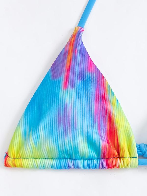 Tie Dye Halter Backless Triangle Binikis Product Image