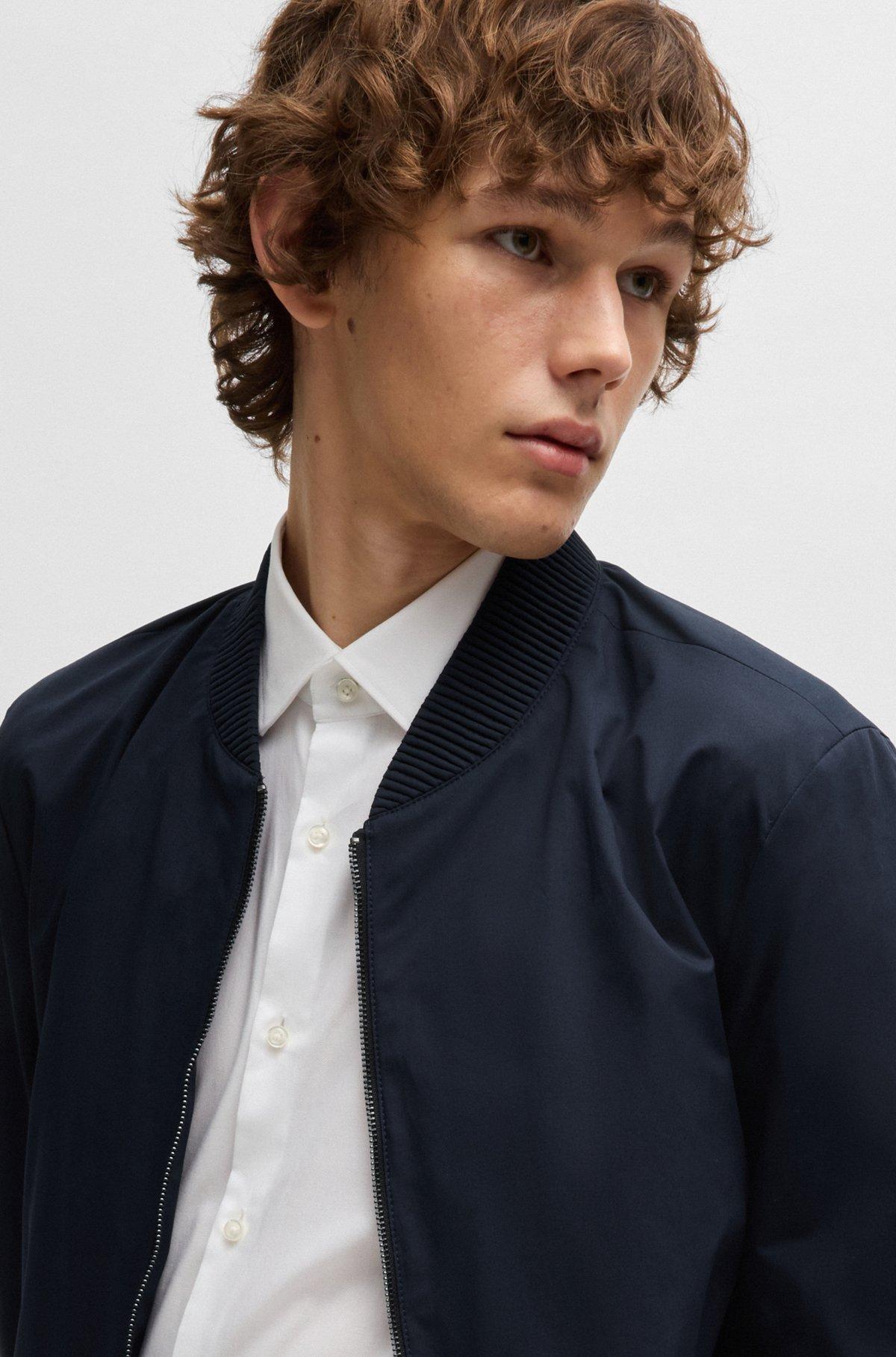 Slim-fit jacket in stretch cotton Product Image