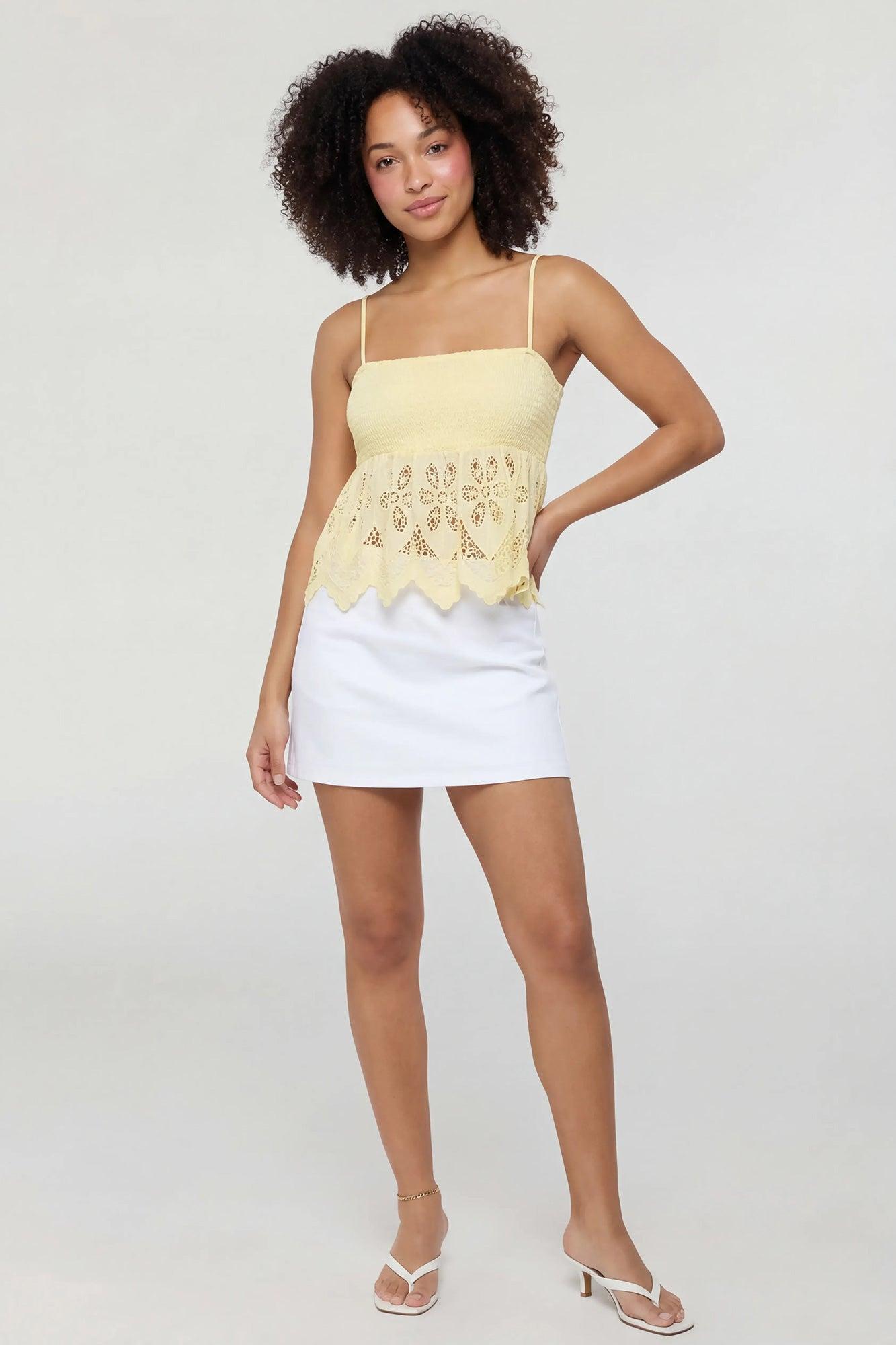 Eyelet Babydoll Tank Female Product Image
