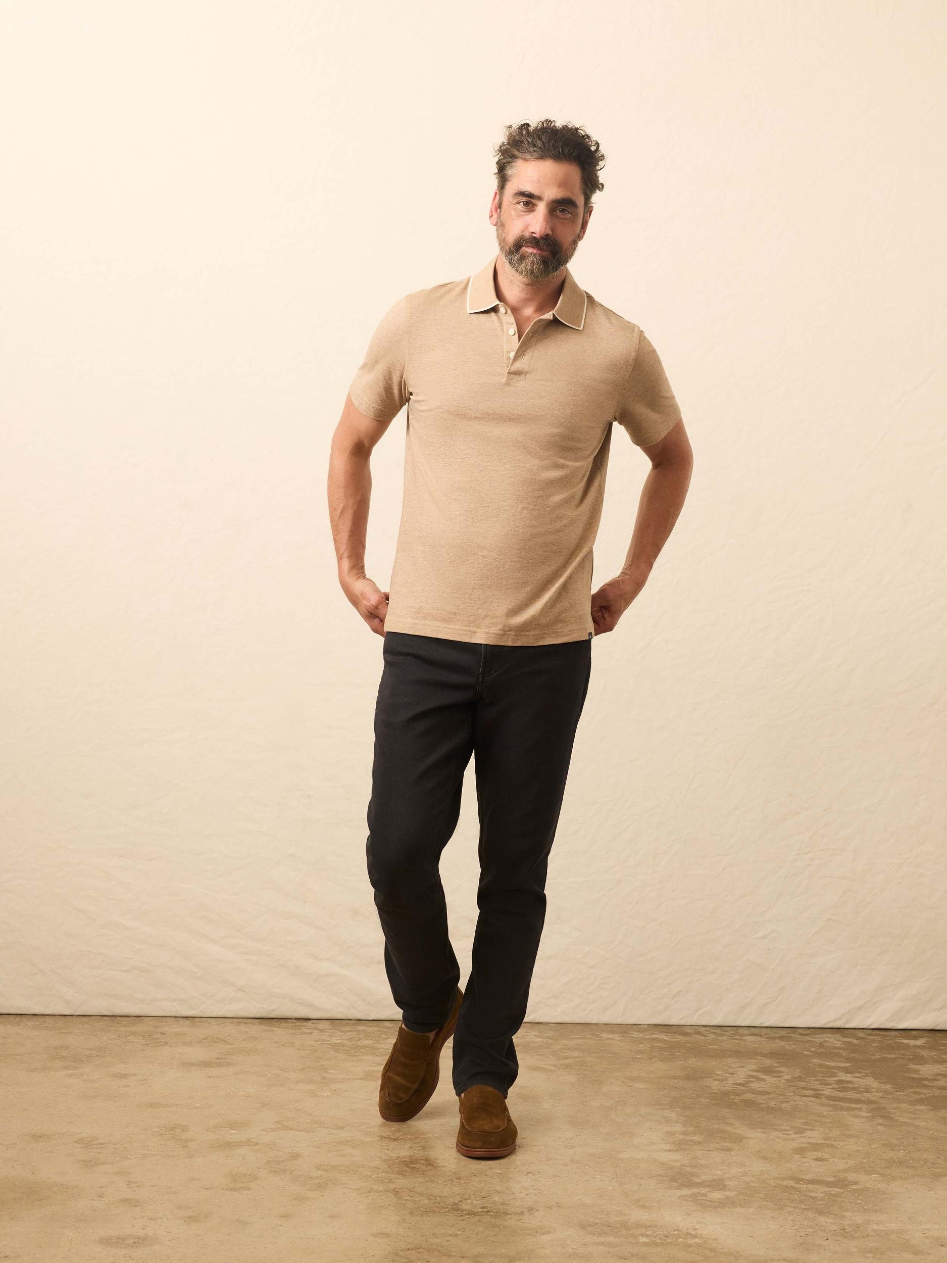 Movement™ Short-Sleeve Pique Polo Shirt - Driftwood Island Heather Male Product Image