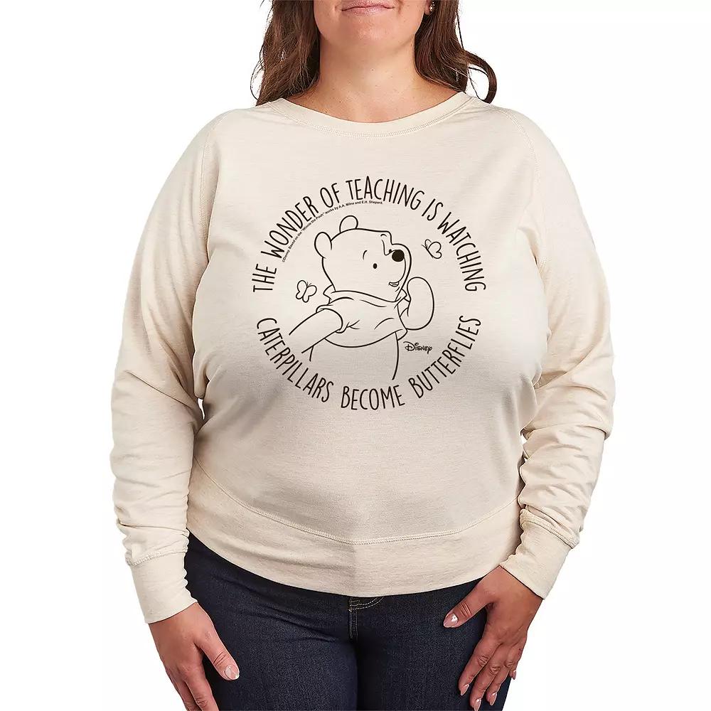 Disney's Winnie The Pooh Teaching French Terry Long Sleeve Tee, Women's,  Product Image
