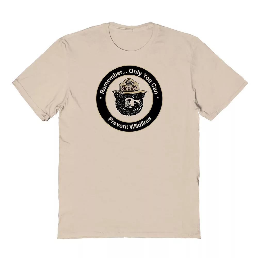 Men's Smokey Bear Wildfires Graphic Tee, Size: Medium, Beige Khaki Product Image