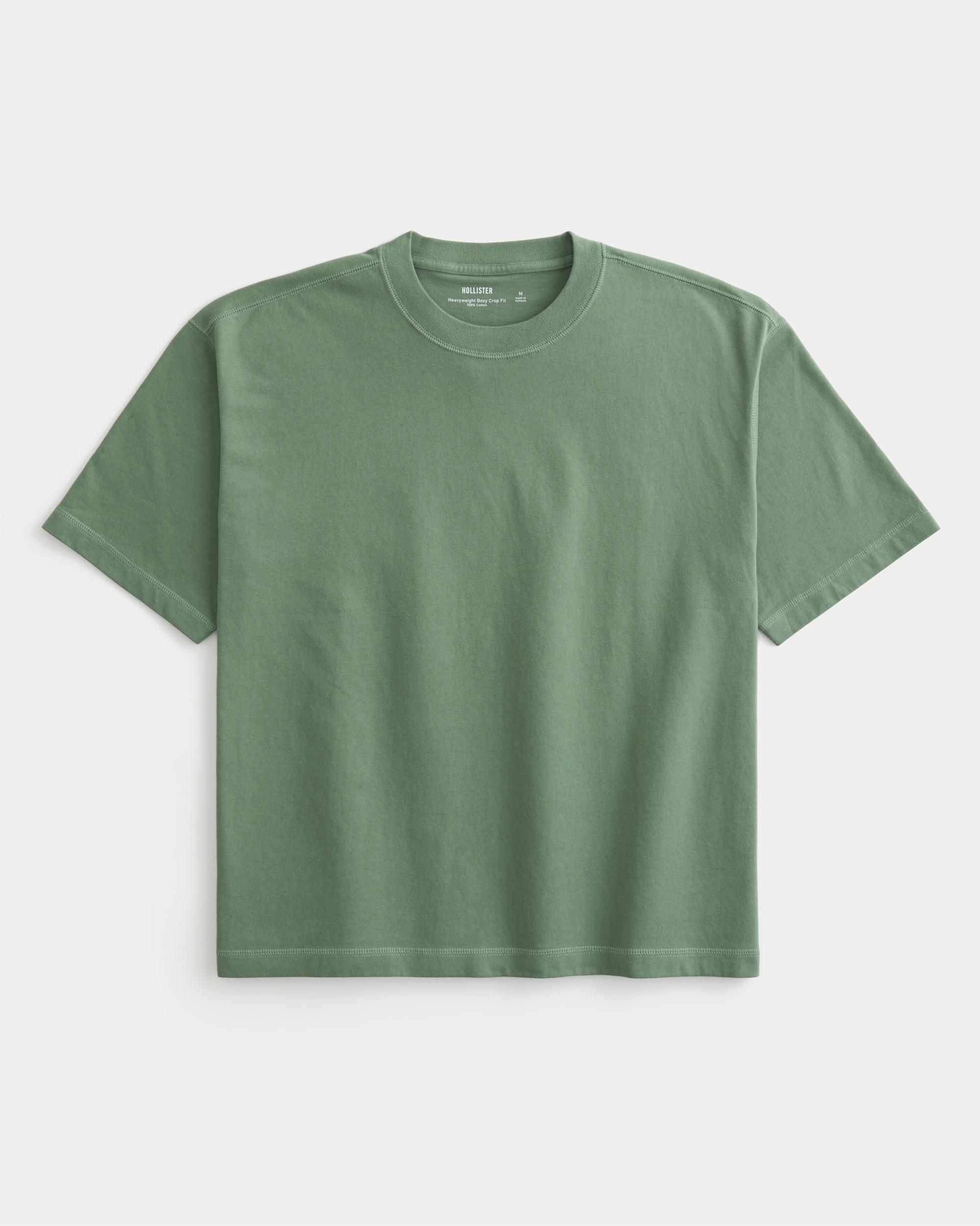 Boxy Heavyweight Crop Crew T-Shirt Product Image