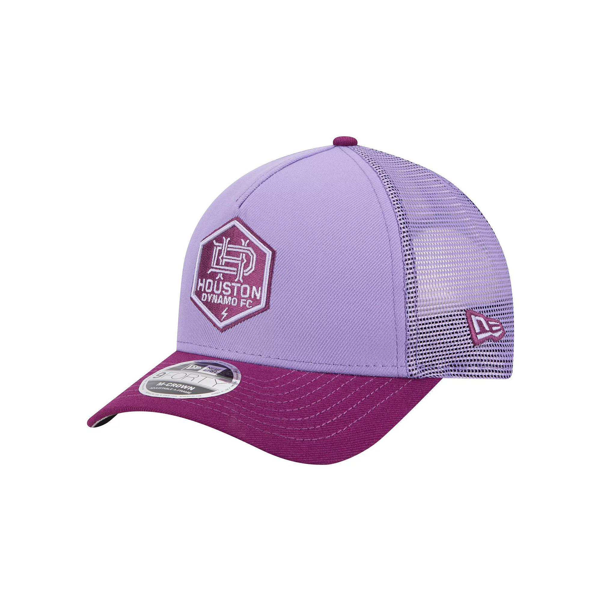 Men's New Era Purple Houston Dynamo FC Color Pack 9FORTY A-Frame Adjustable Trucker Hat, Dyn Purple Product Image
