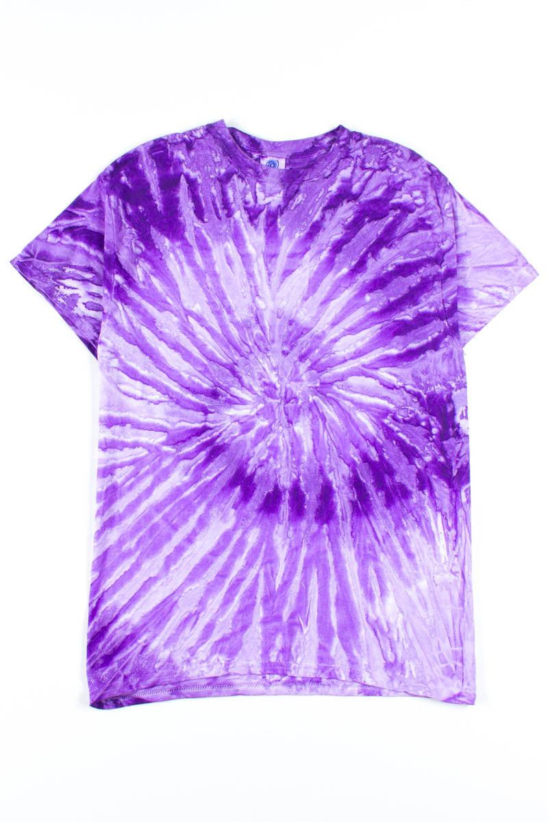 Purple Spiral Tie Dye Shirt Product Image