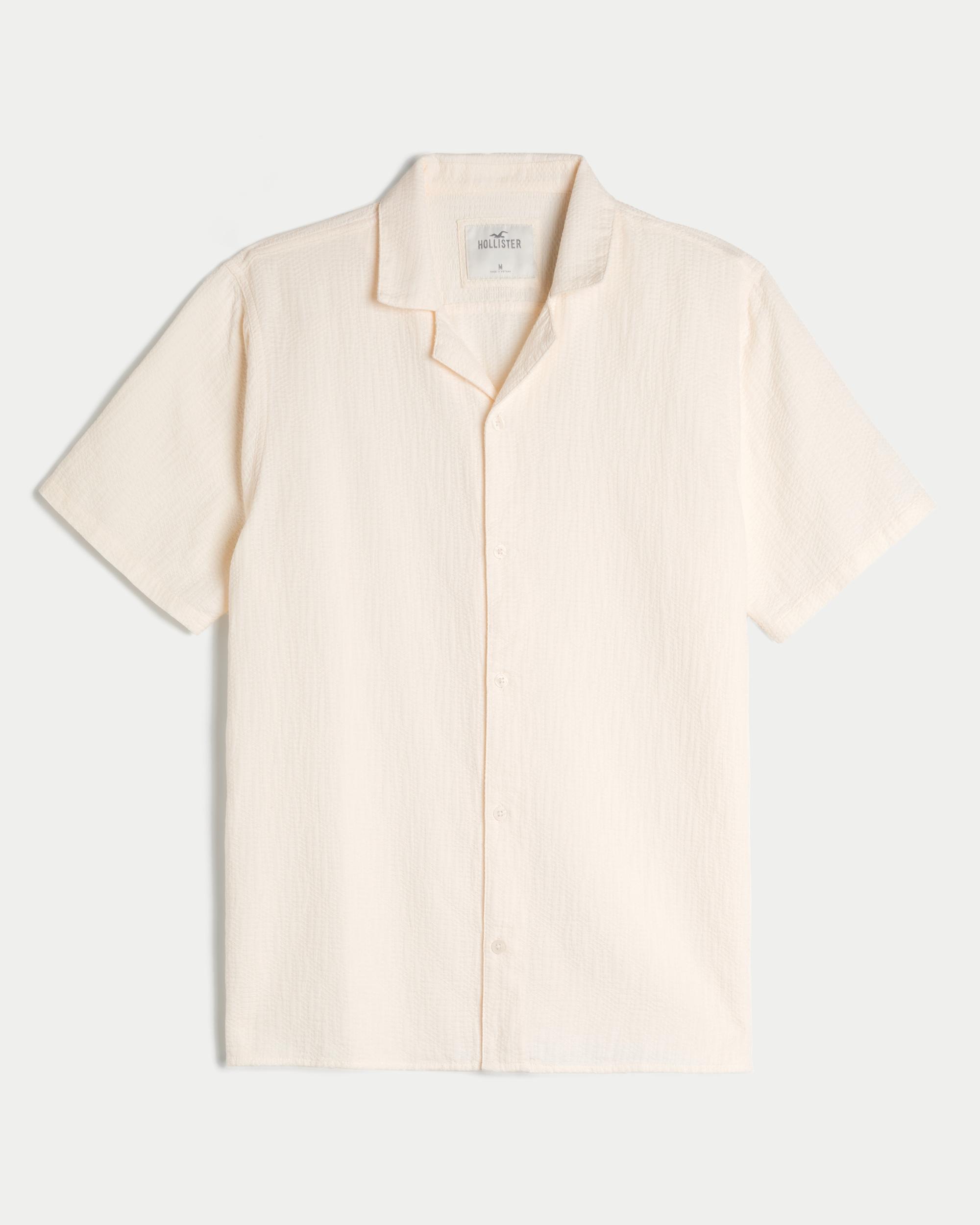 Relaxed Textured Short-Sleeve Shirt Product Image
