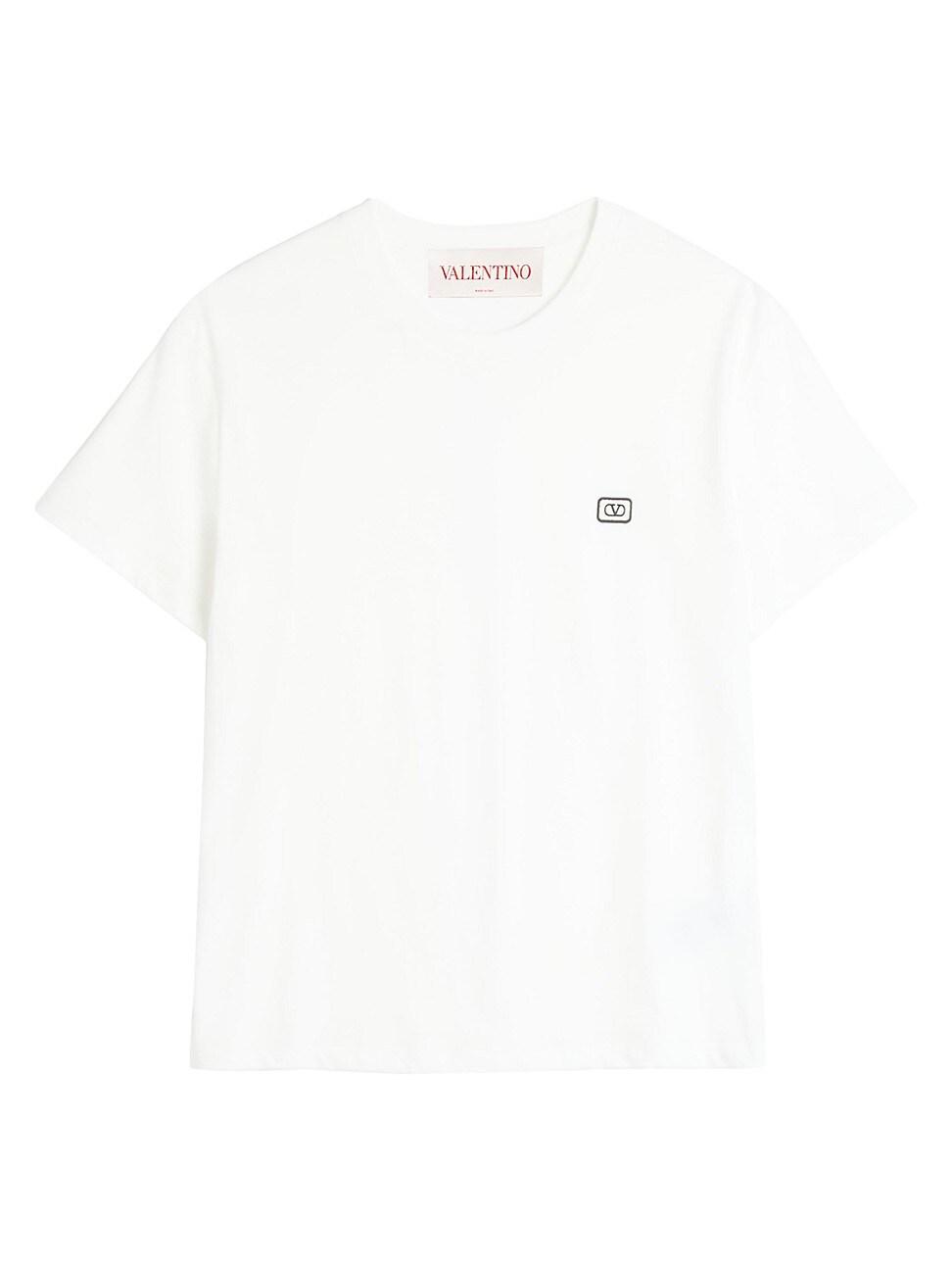 Mens Cotton T-Shirt with VLogo Patch Product Image