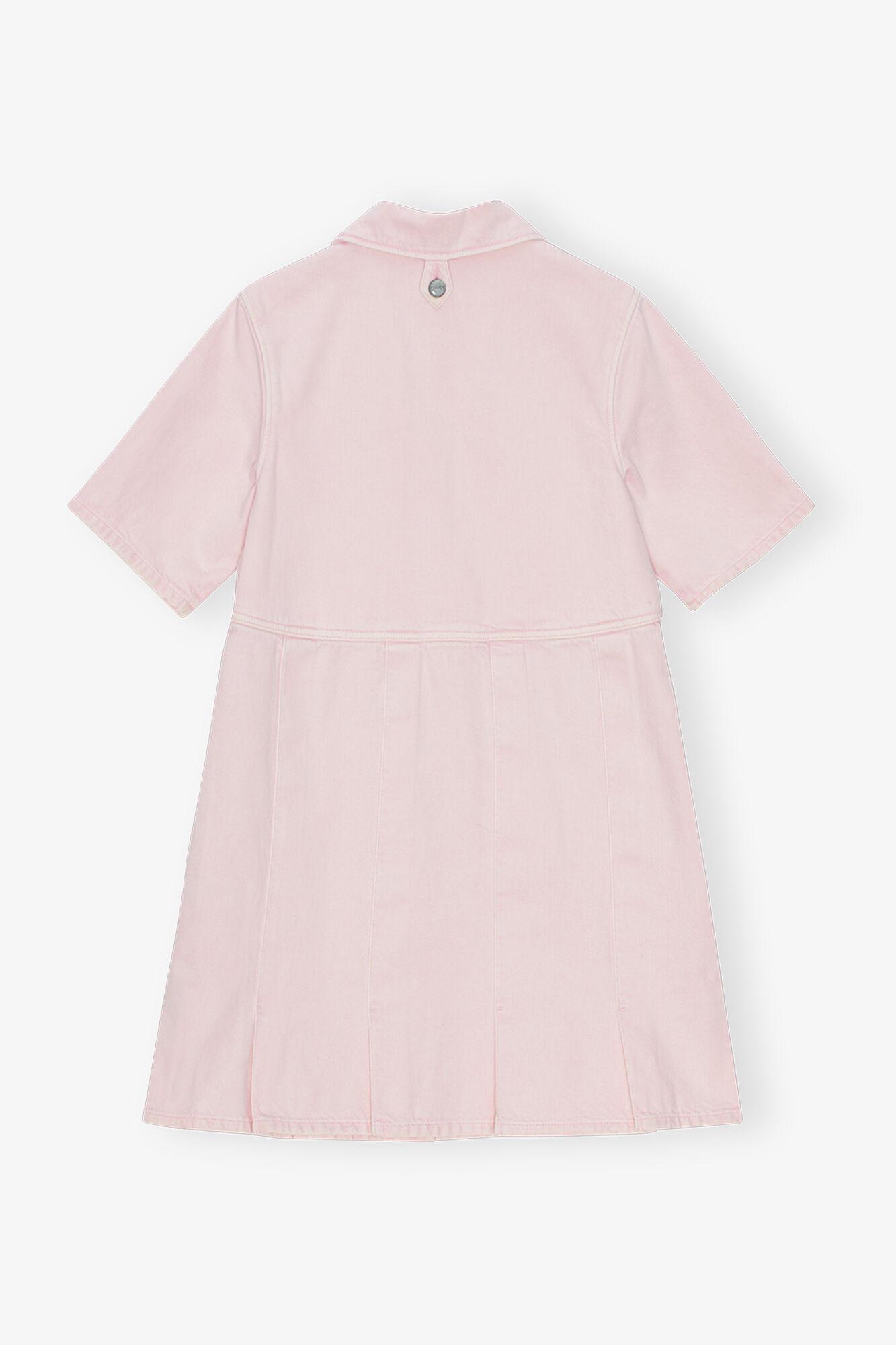 Pink Denim Mini Dress Product Image
