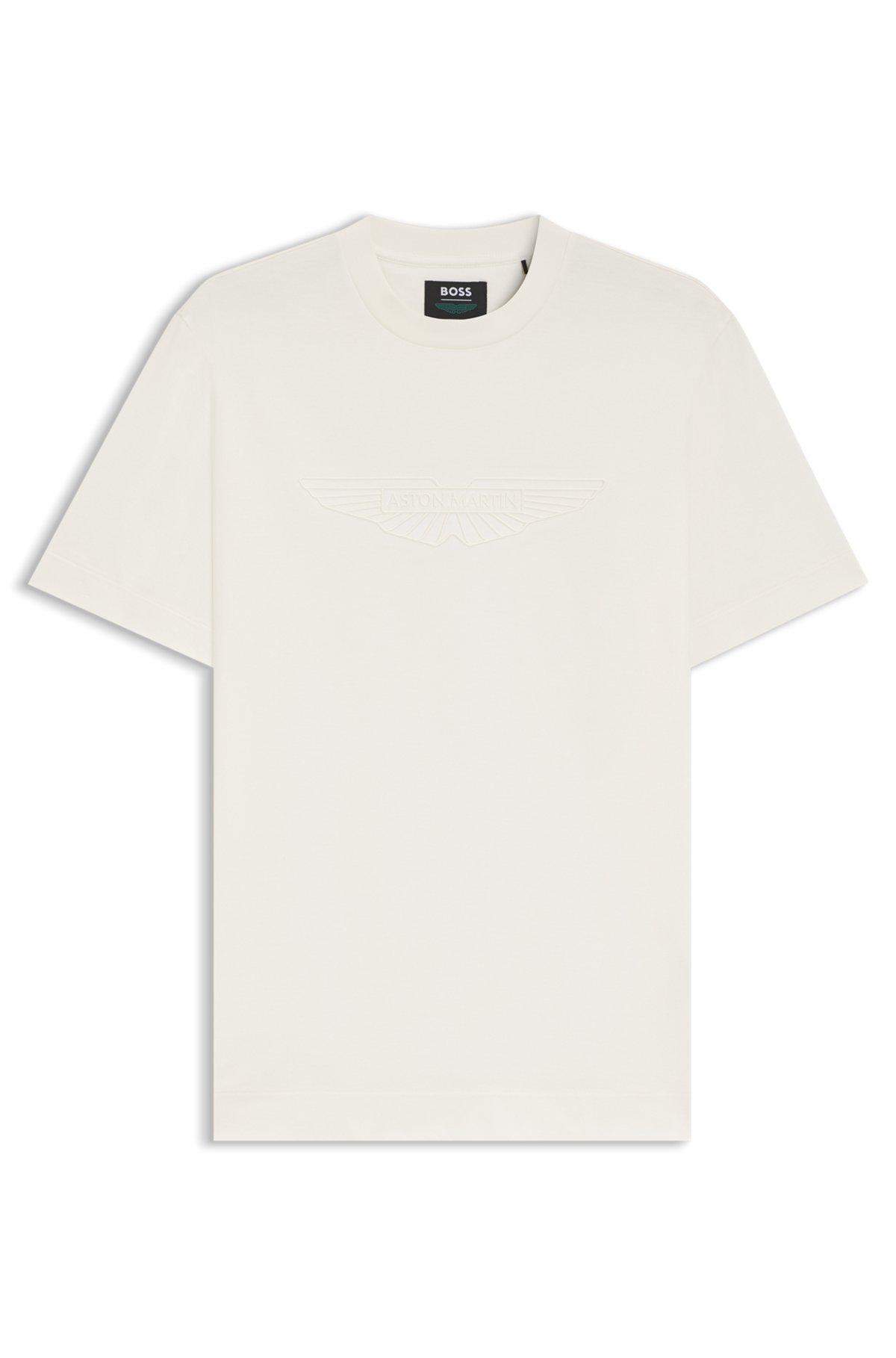 BOSS x ASTON MARTIN mercerized-cotton T-shirt with wing detail Product Image