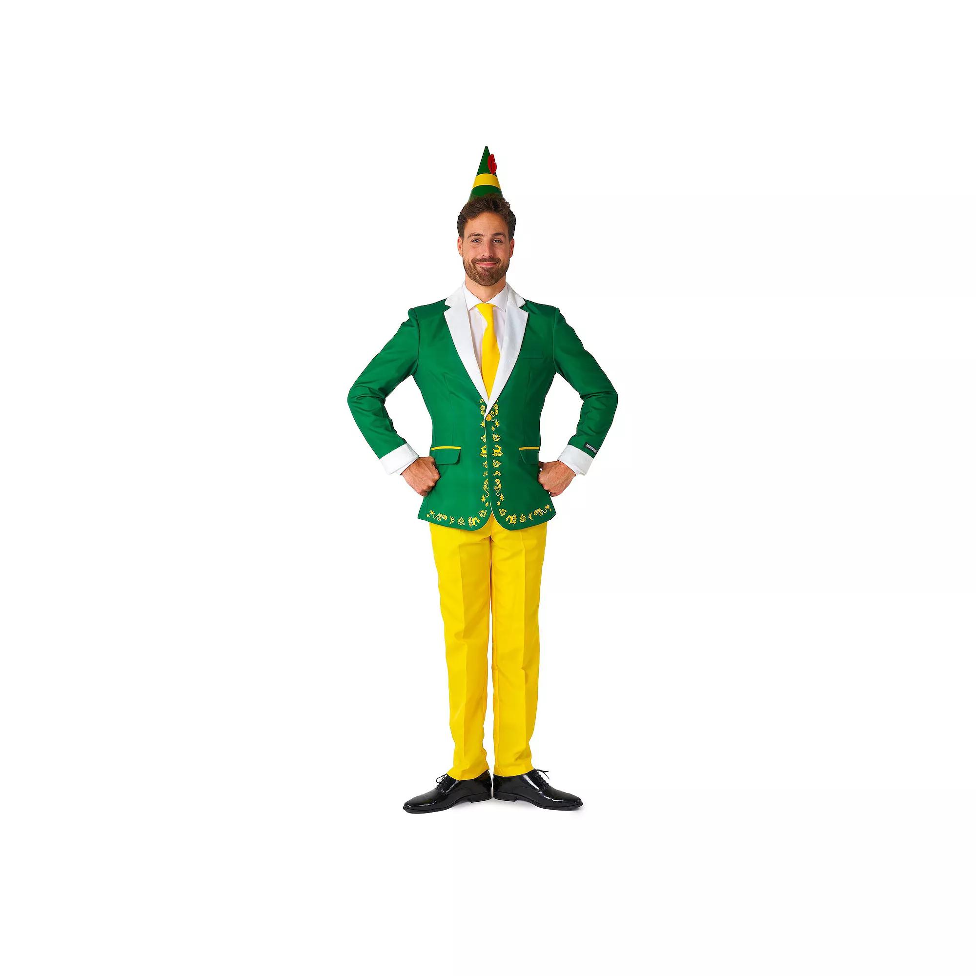 Men's Suitmeister Elf™ Modern-Fit Licensed Christmas Novelty Suit Set, Size: Large Product Image