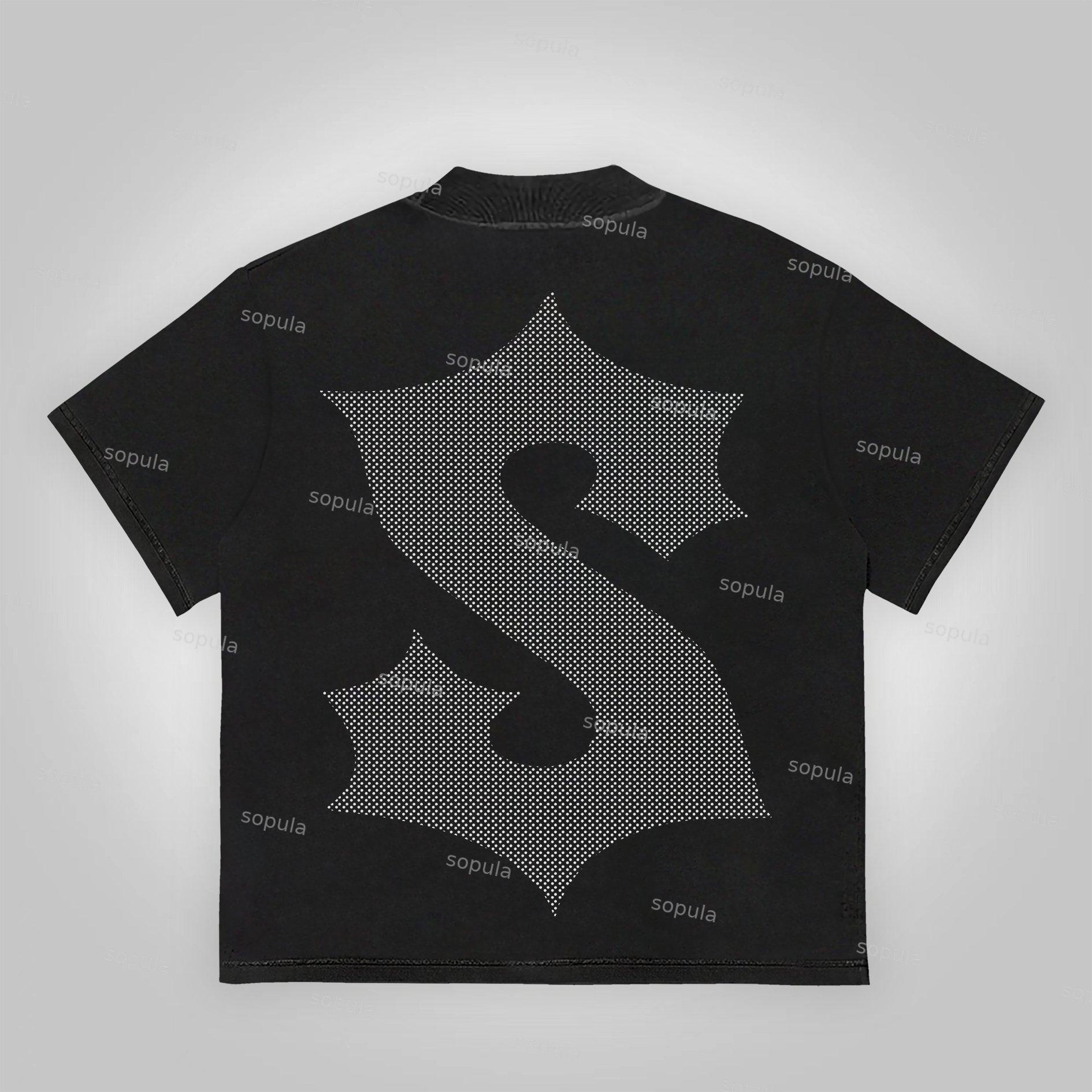 Vintage Saint Cross Art Graphic Cotton T-Shirt Product Image