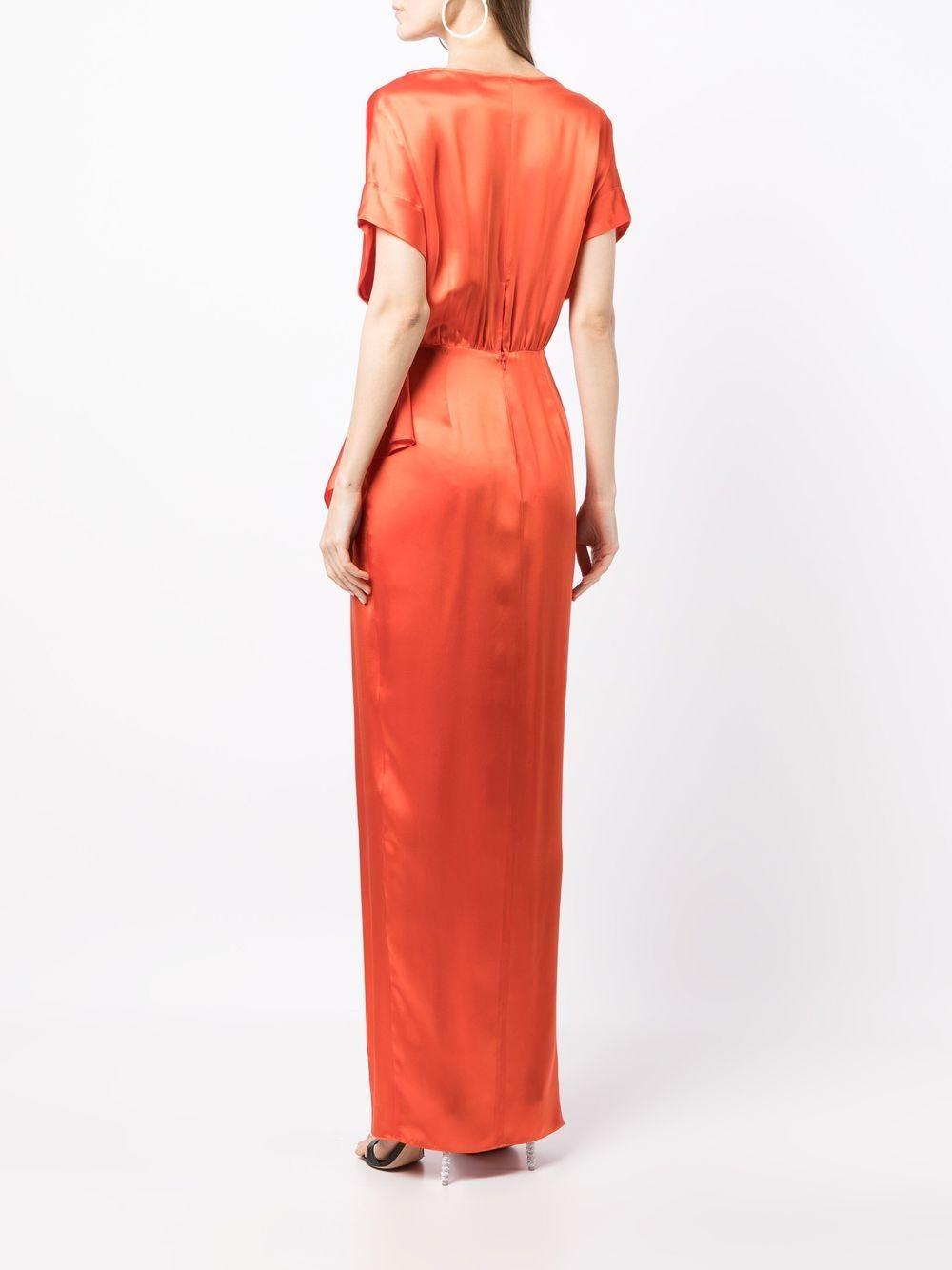 wrap drape-detail gown dress Product Image