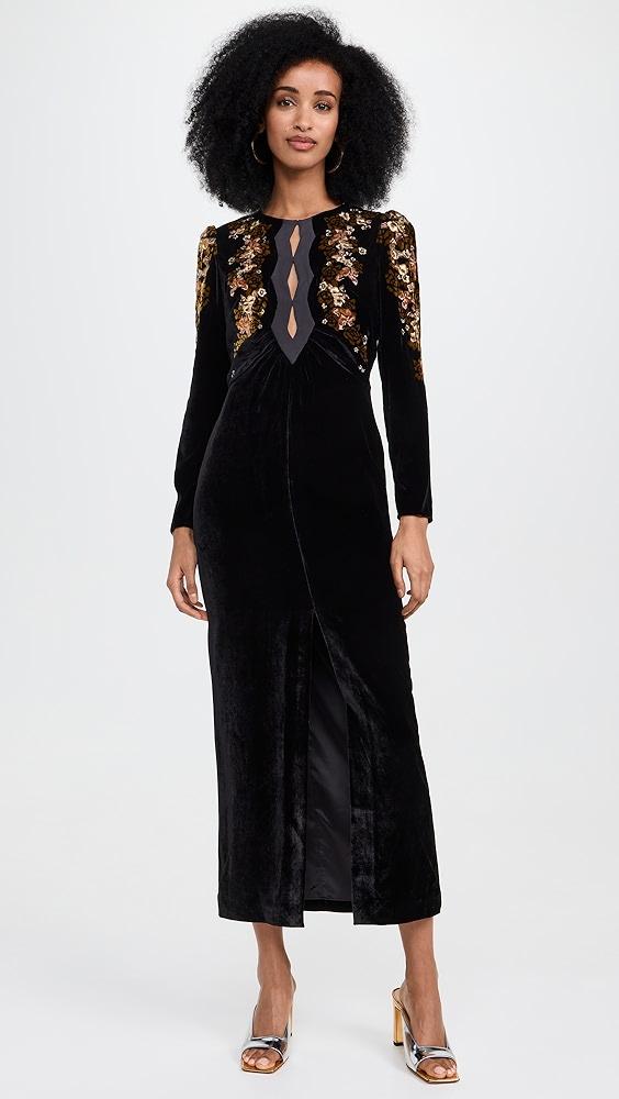 SALONI Jinx C Velvet Dress | Shopbop Product Image