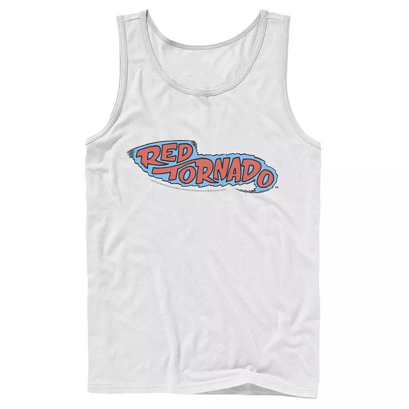 Men's DC Comics Red Tornado Text Logo Poster Tank Top,  Product Image