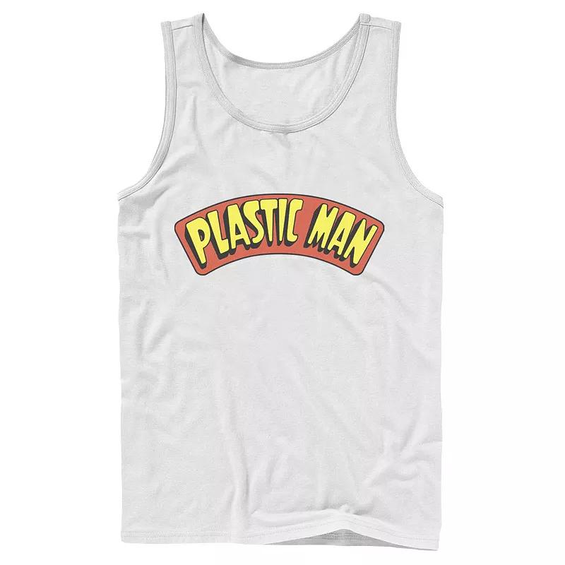 Men's DC Comics Plastic Man Text Logo Poster Tank Top,  Product Image