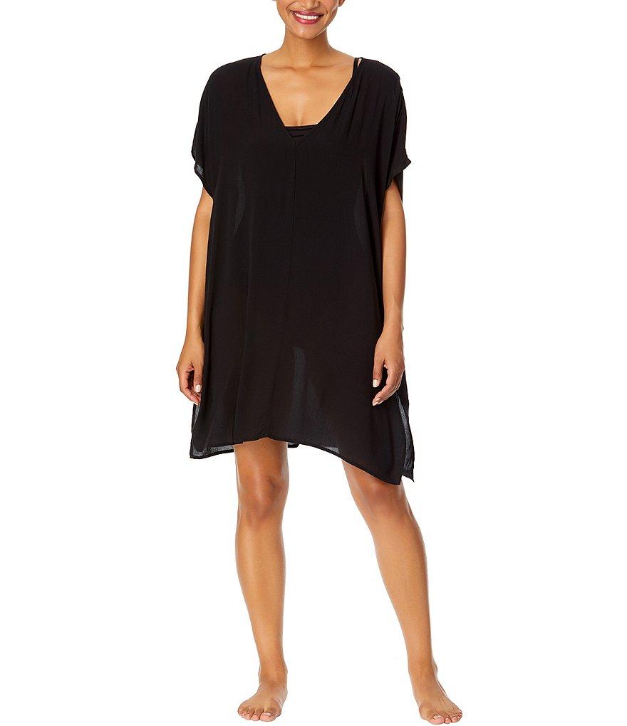 Anne Cole Easy Crinkle Rayon Tunic Swim Cover-Up Product Image