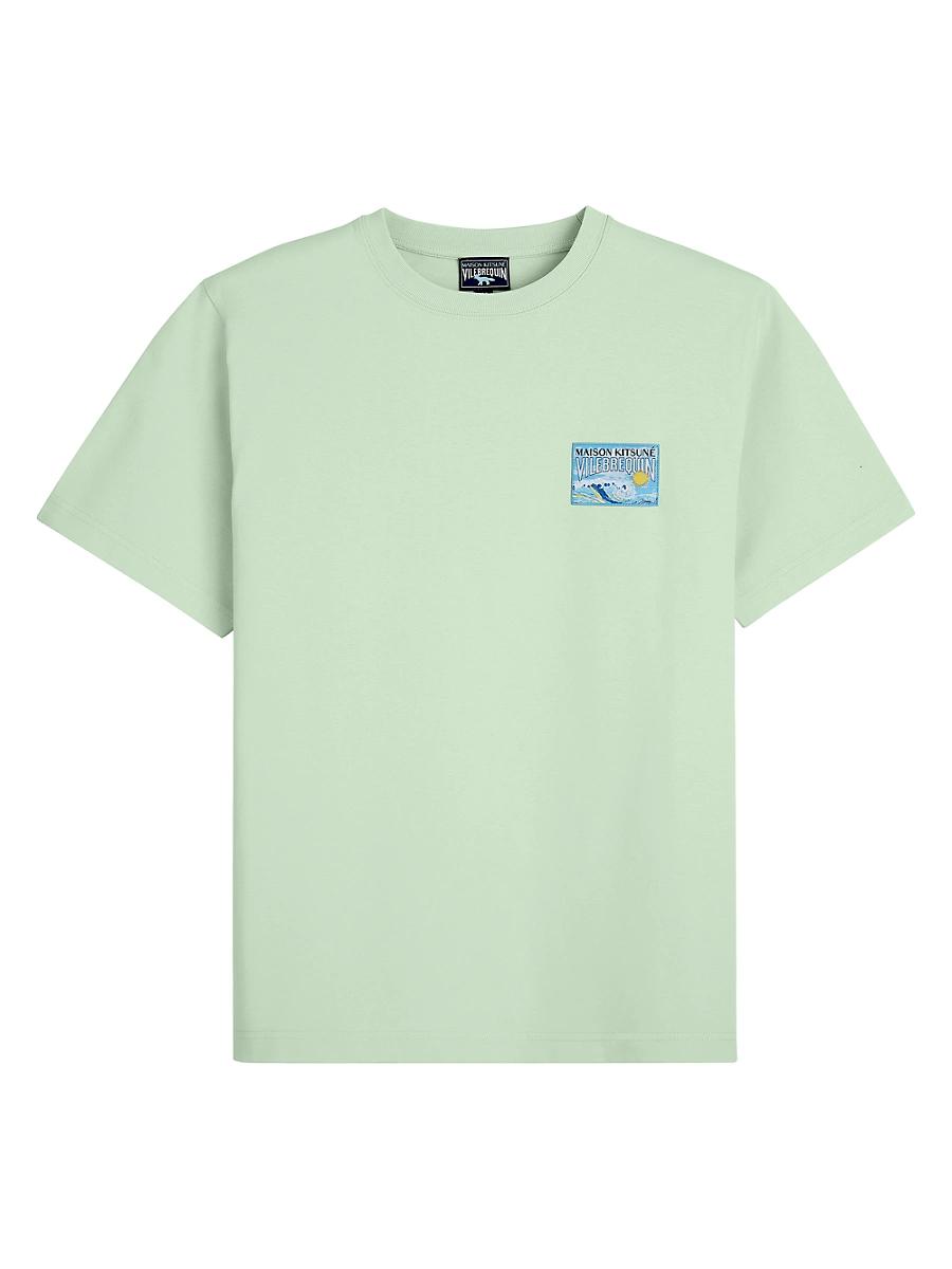 Mens Vilebrequin x Maison Kitsun Waves Cotton T-Shirt Product Image