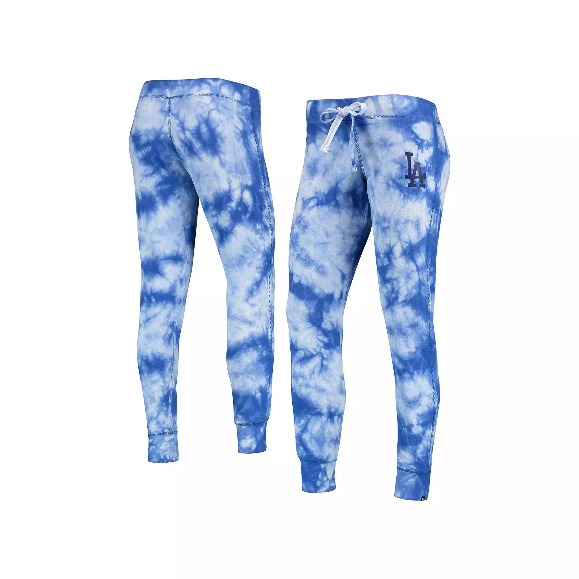 Women's New Era Royal Los Angeles Dodgers Tie-Dye Jogger Pants,  Product Image