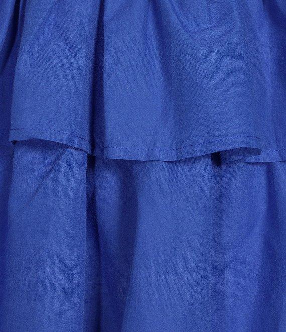 Sugarlips Mavey Cotton Poplin Smocked V-Neck Tiered Ruffle Maxi Dress Product Image