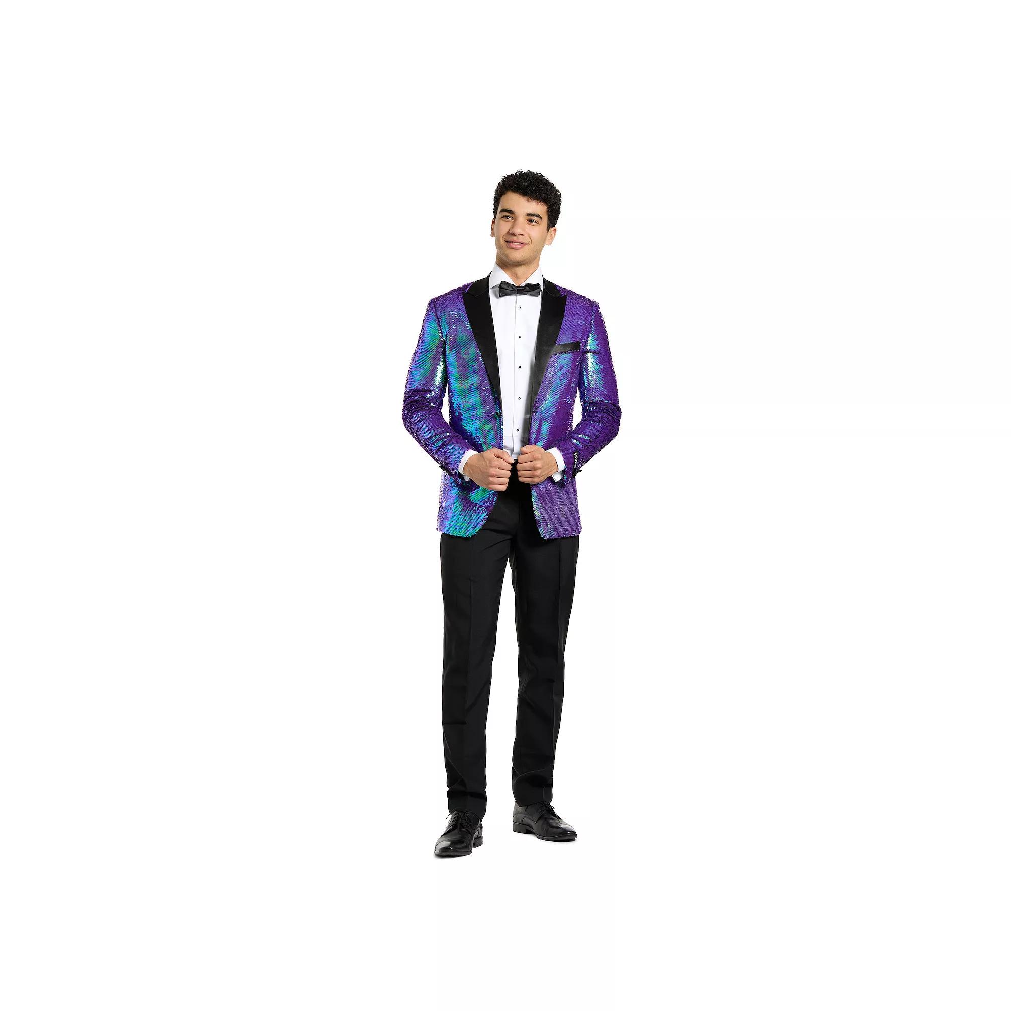 Men's OppoSuits Sequin Tuxedo, Size: 36, Blue Sequins Product Image