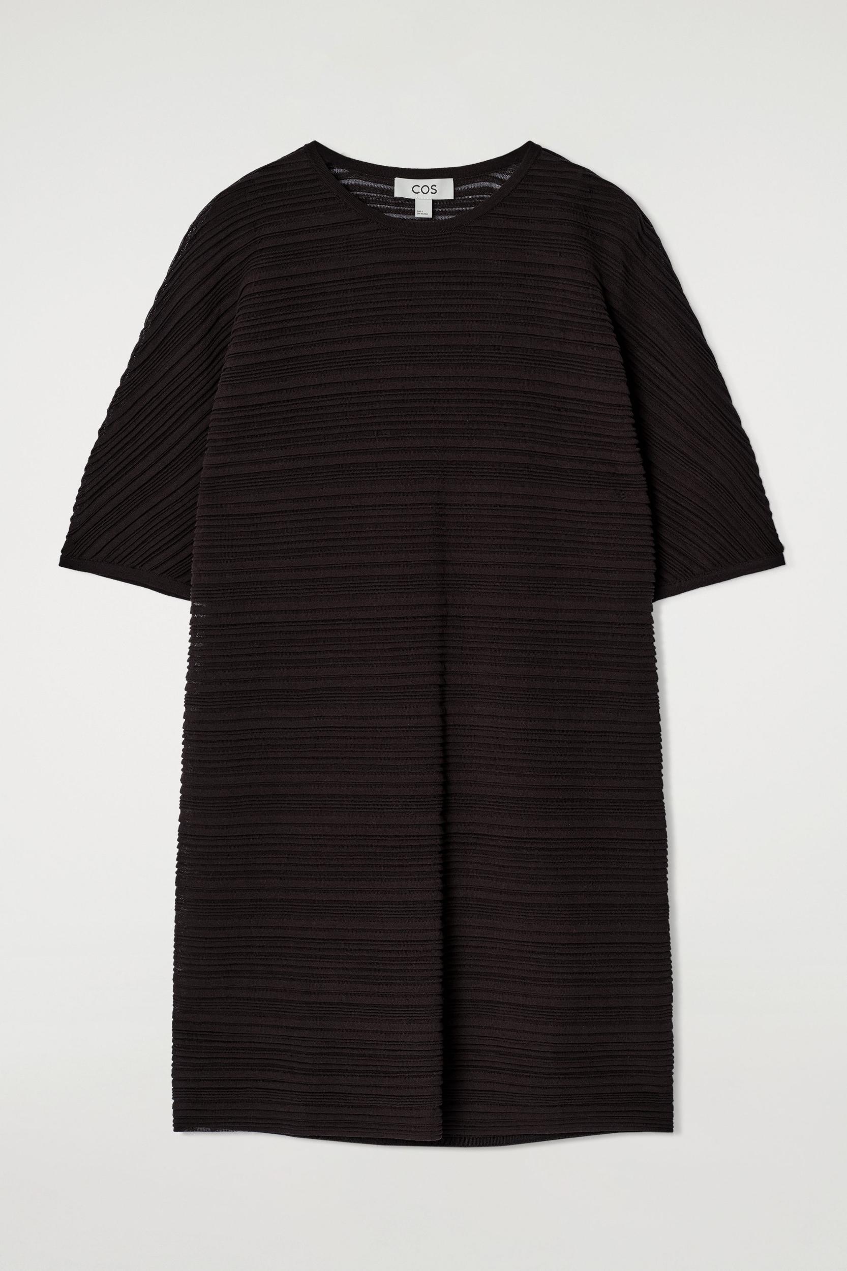 PLEATED KNIT MINI DRESS Product Image