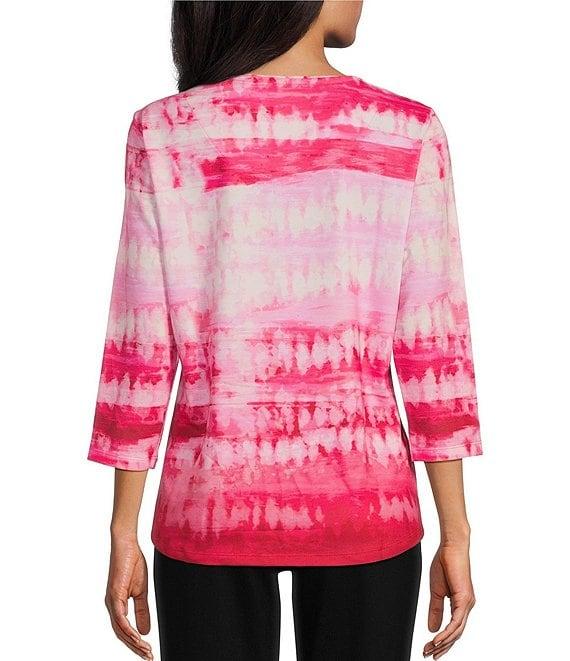 Allison Daley 3/4 Sleeve Crew Neck Knit Top Product Image