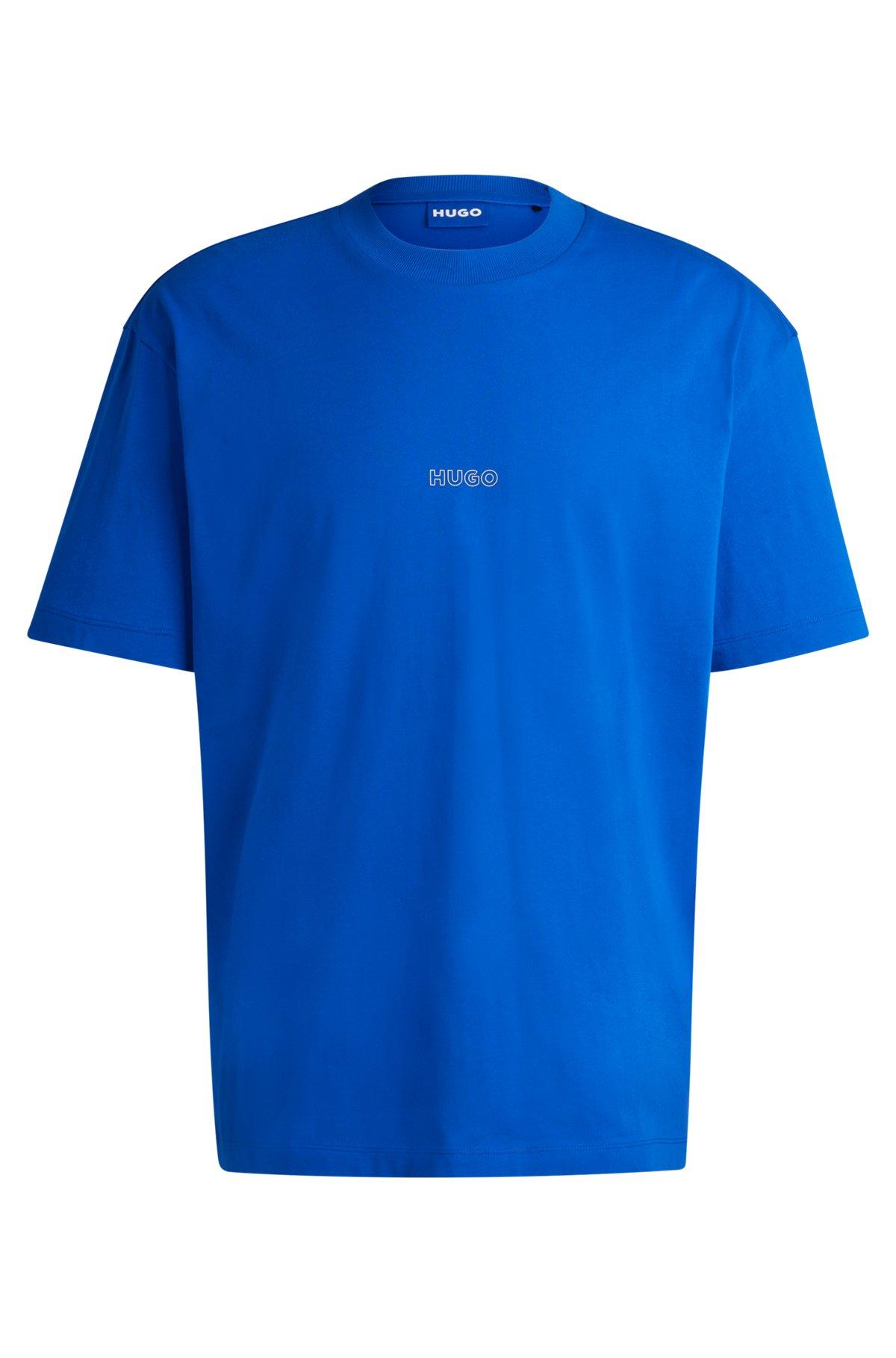 Cotton-jersey T-shirt with outline logos Product Image