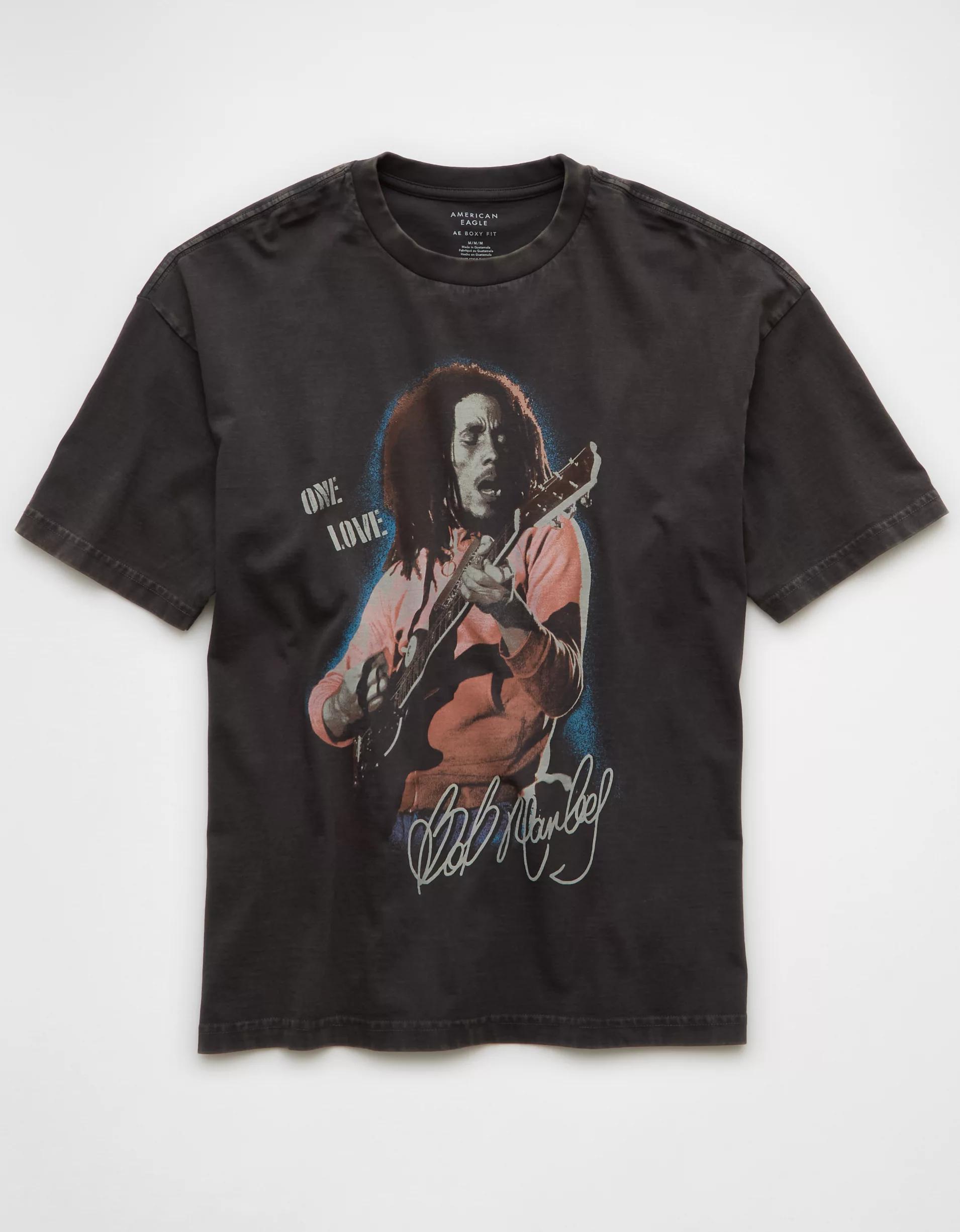 AE Boxy Bob Marley Graphic T-Shirt Product Image