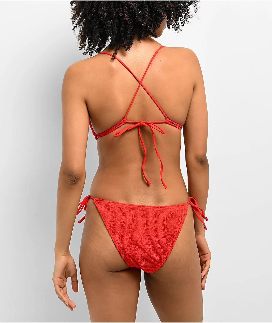 Damsel Rita Summertime Red High Leg Bikini Bottom Product Image