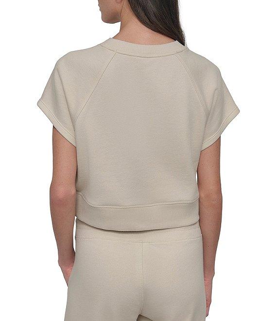 DKNY Sport By Donna Karan HD Logo Short Sleeve Cropped Pullover Product Image