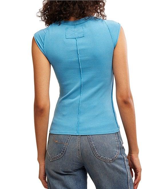 Free People Ever Had Crew Neck Short Sleeve Knit Tee Product Image