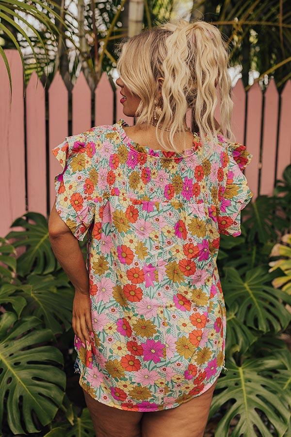 Floral Galore Shift Top In Violet Curves Product Image