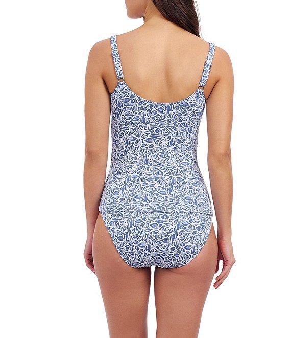 Profile By Gottex Plumeria Texture Knit Shirred Mid Rise Hipster Swim Bottom Product Image