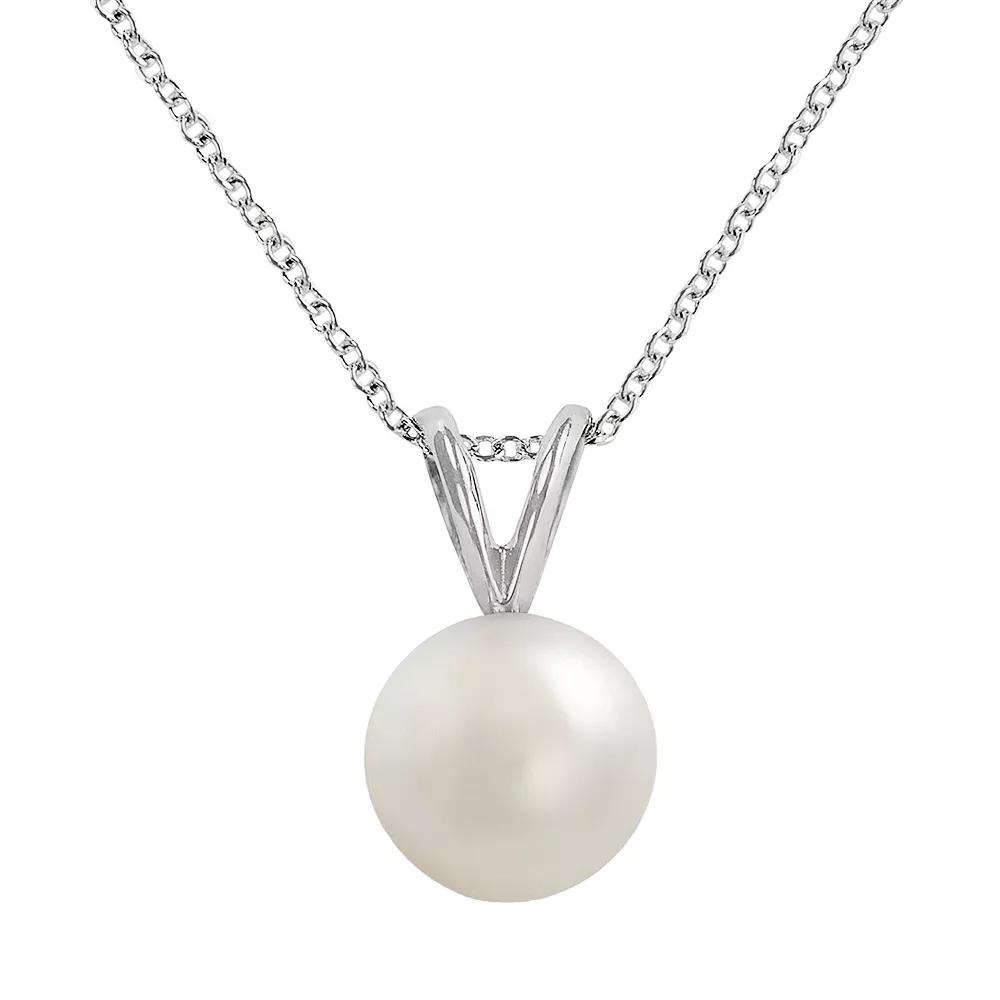 PearLustre by Imperial 18k White Gold AAA Akoya Cultured Pearl Pendant, Women's,  Product Image
