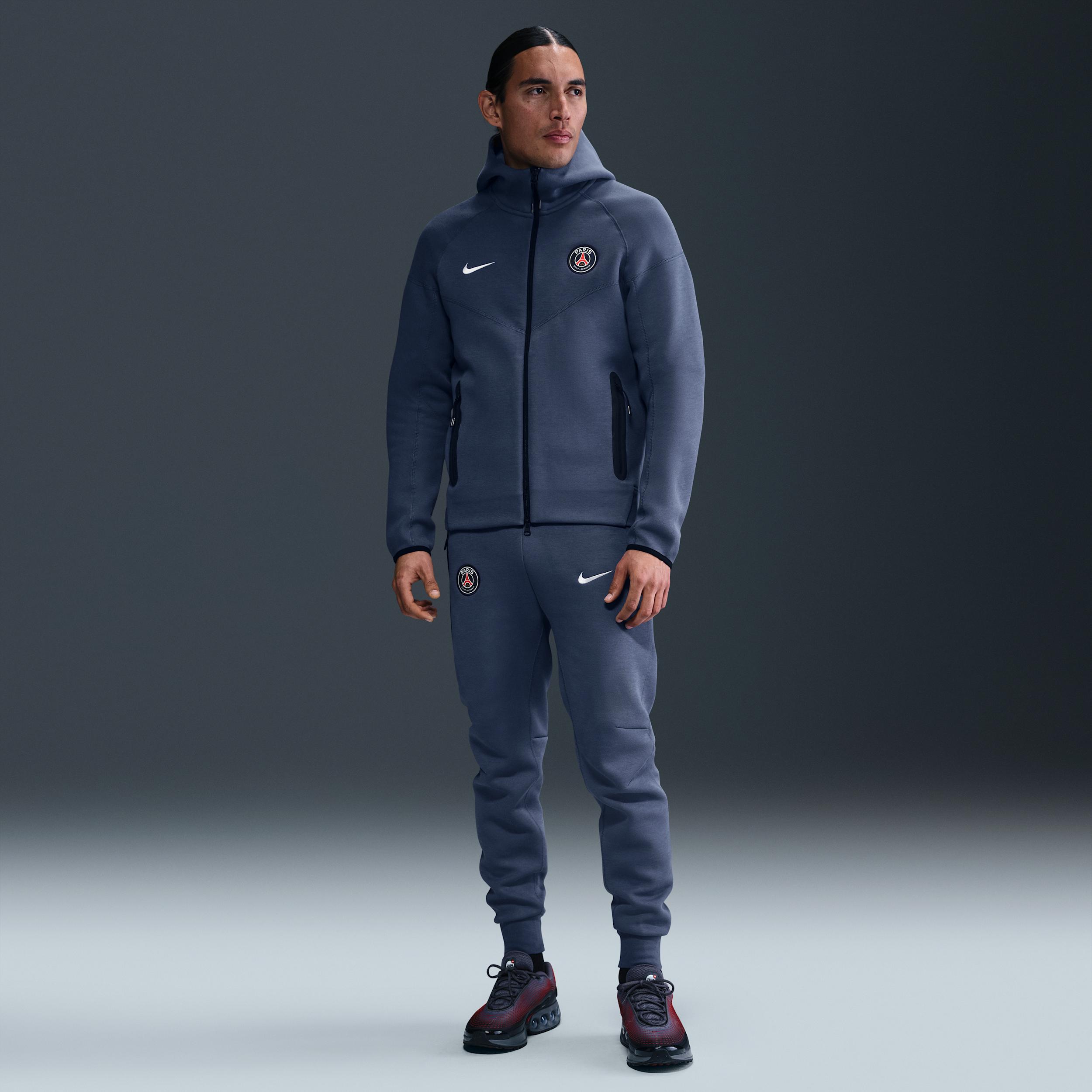 Paris Saint-Germain Tech Windrunner Nike Men's Soccer Fleece Full-Zip Hoodie Product Image