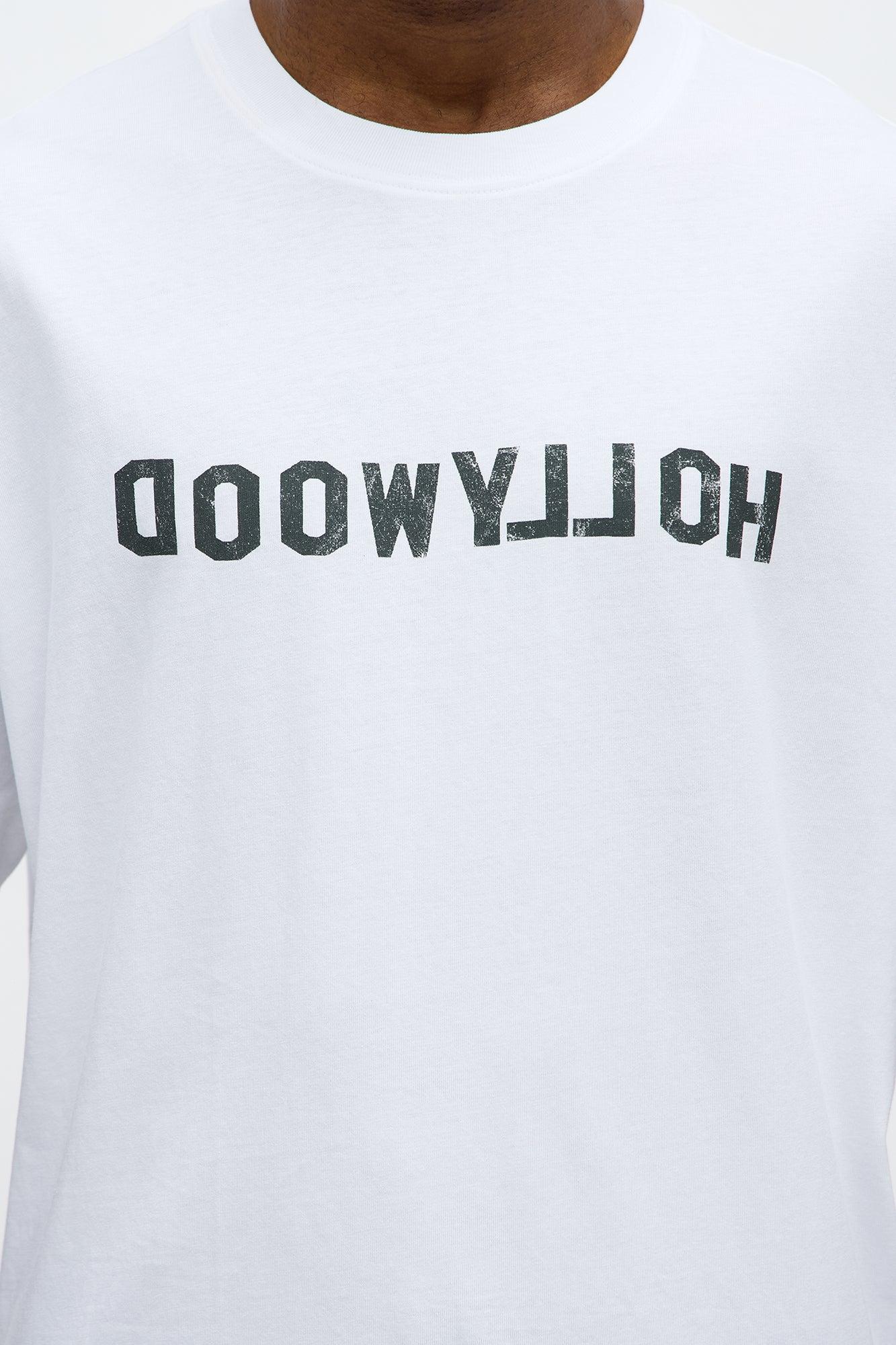 Hollyweird Sign Oversized Short Sleeve Tee - White Male Product Image