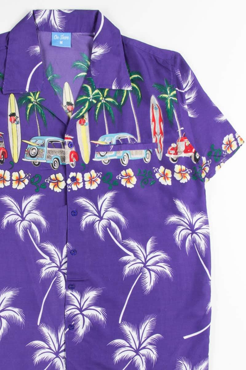 Purple Surfer Life Hawaiian Shirt Product Image