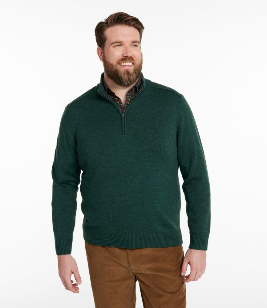 Men's Essential Merino Sweaters, Quarter-Zip Product Image
