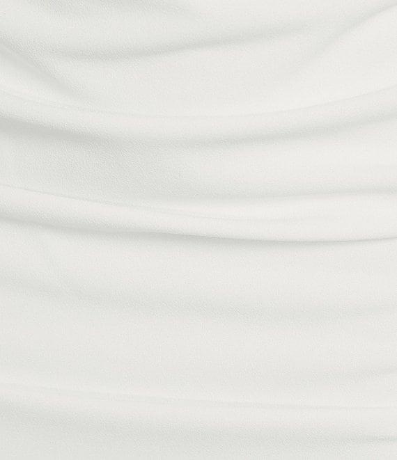 Next Up Sweetheart Neck Short Puff Sleeve Twist Front Bodice Shirred Bodycon Dress Product Image