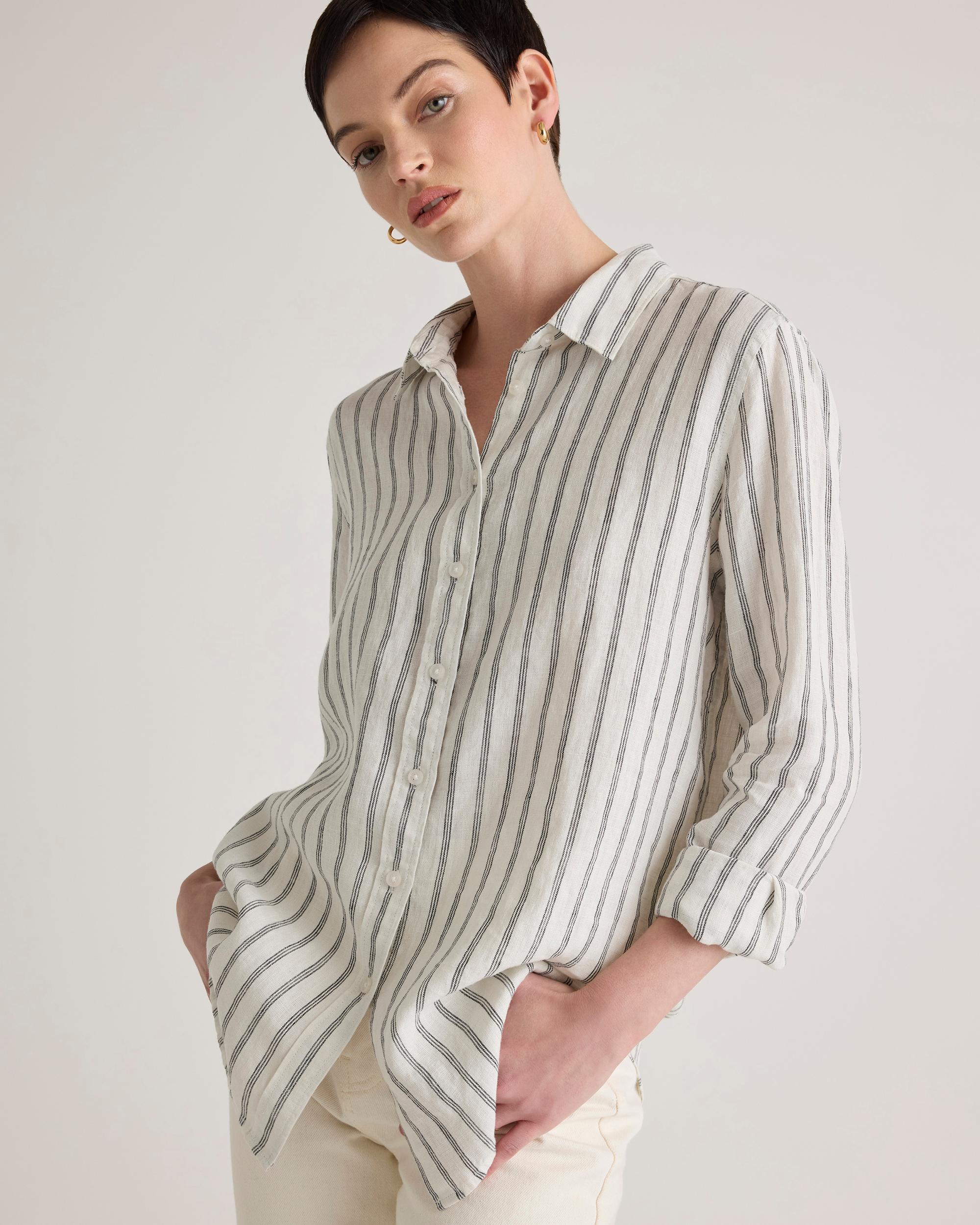Quince | Women's 100% European Linen Long Sleeve Shirt Size XS Product Image