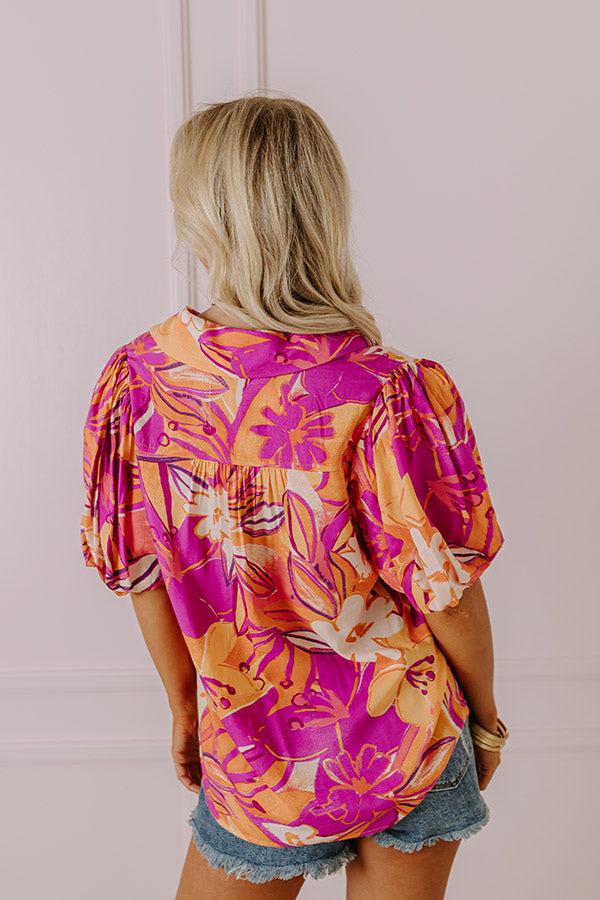 Traveling The Horizon Floral Top Product Image