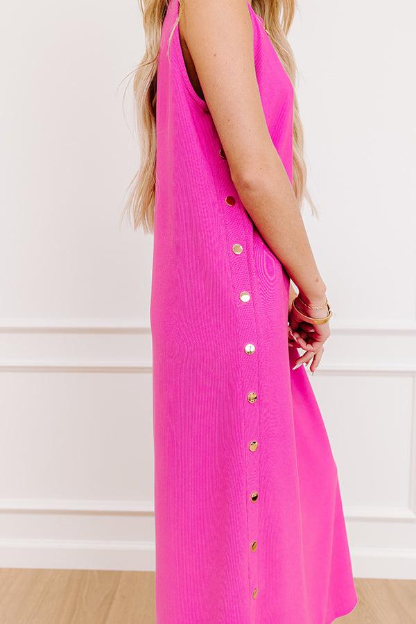 Santa Monica Chic Ribbed Midi Dress in Violet Product Image