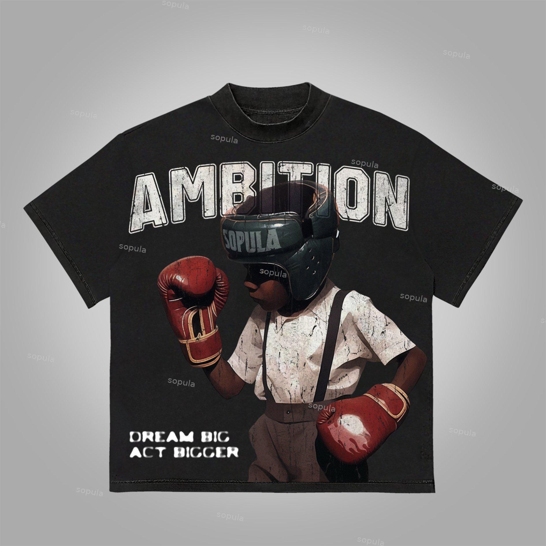 Sopula Boxer Follow Your Dream Retro Make Vintage Graphics Cotton T-Shirt Product Image