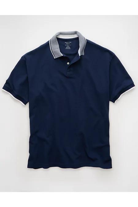 AE Boxy Stretch Pique Polo Shirt Men's Product Image