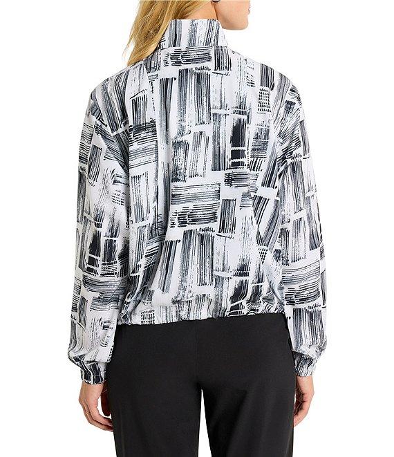 NIC + ZOE Active City Blocks Tech Stretch Stand Collar Long Sleeve Half Zip Product Image